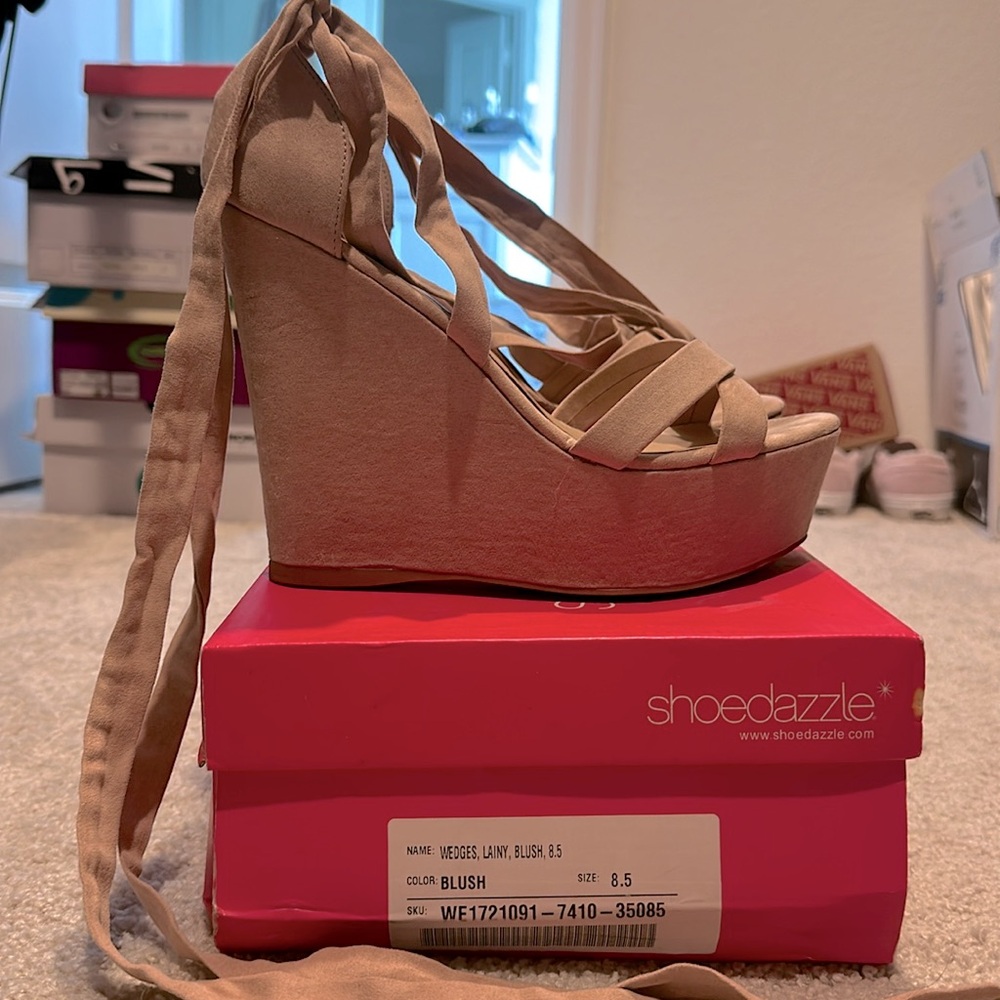 Lace up wedges